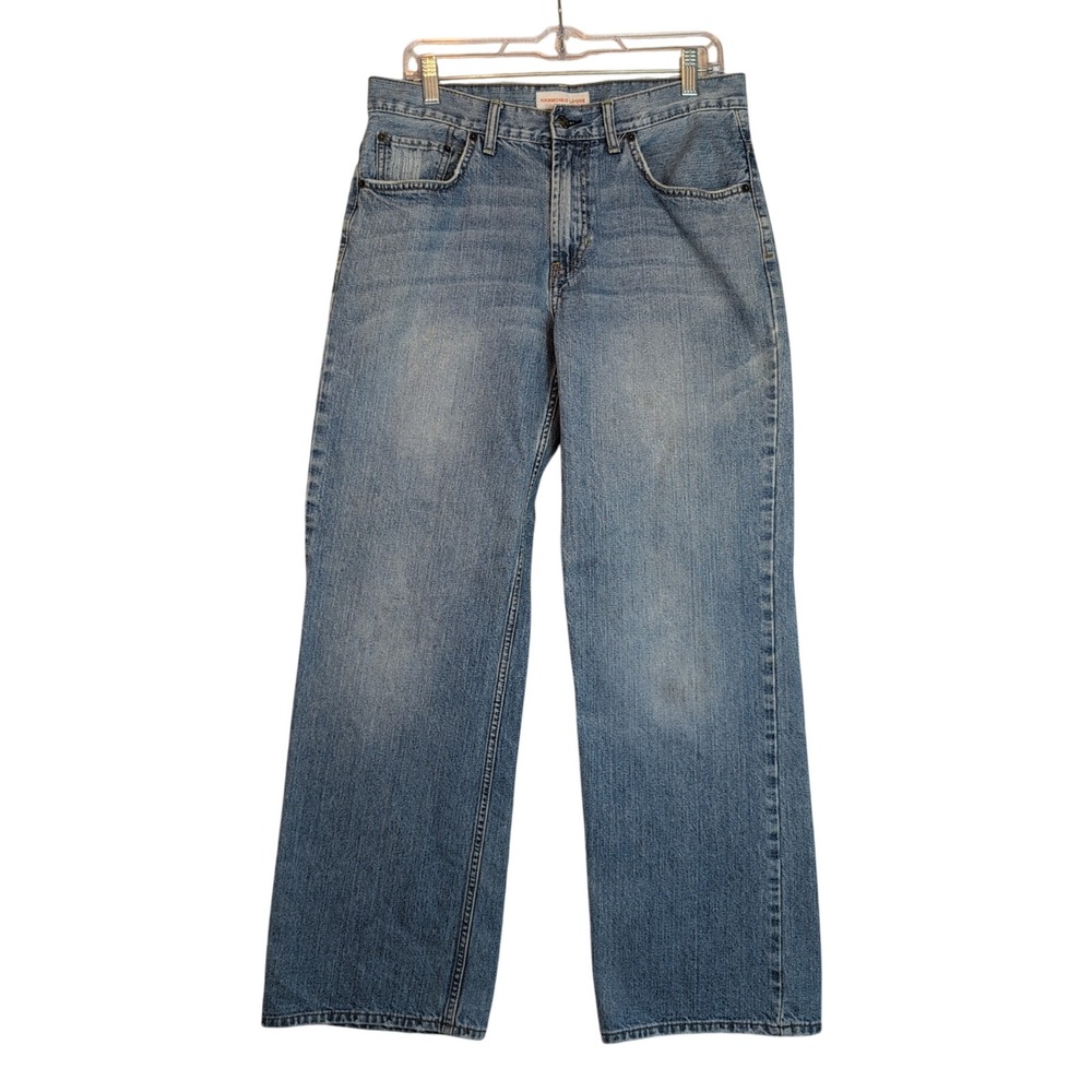 Hammonds Loose Fit Light Wash Denim Jeans Mens 32x32 (30) Blue 5-Pocket Relaxed